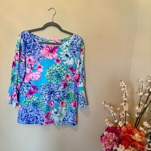 Lilly Pulitzer Fontaine Flowers and Friends Top in Size Large